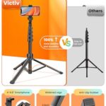 69 Cellphone Tripod Stand For Phone Camera Portable Tripod For Iphone With Remote Phone Holder Phone Stand For Recording Photo Selfie Stick Tripod For Smartphone Compatible With Iphoneandroid 0 0