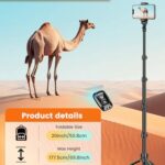 69 Cellphone Tripod Stand For Phone Camera Portable Tripod For Iphone With Remote Phone Holder Phone Stand For Recording Photo Selfie Stick Tripod For Smartphone Compatible With Iphoneandroid 0 1