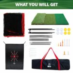 Golf Practice Net With Hitting Mat 10 X 7 Ft 8 Pu Balls 7 Tees 2 Rubber Tees Gloves And Carry Bag Included 0 0