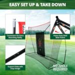 Golf Practice Net With Hitting Mat 10 X 7 Ft 8 Pu Balls 7 Tees 2 Rubber Tees Gloves And Carry Bag Included 0 2