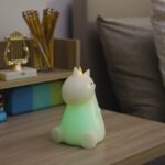 Luminara Flameless Dinosaur Figural Candle Whisper Green Color Changing Moving Flame Dinosaur Candle With 18 Button Remote Control 57 X 67 0 5