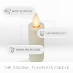 Luminara Set Of 2 Pearl Ivory Flameless Candle E12 Taper Bulbs Flat Top 1 X 4 For Chandeliers Wall Sconces And Lighting Fixtures 0 1