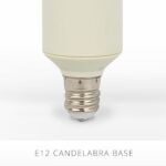 Luminara Set Of 2 Pearl Ivory Flameless Candle E12 Taper Bulbs Flat Top 1 X 4 For Chandeliers Wall Sconces And Lighting Fixtures 0 2