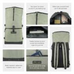 River Road Cityroll Easy Access Roll Top Backpack With 156 Laptop Pocket Unisex Dark Green 0 2